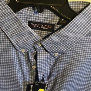 Roundtree & Yorke Blue Casual Button Down Shirt